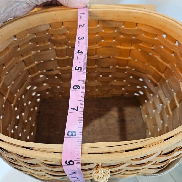 Northwood Woven Creel Fishing Basket Wildlife Print Hinged Lid, Adjustable Strap - Picture 6 of 11